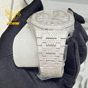 Hip-Hop Bust Down VVS Moissanit Armbanduhr Automatikwerk Edelstahl Herren Iced Out Diamantenuhr - Product Image 4