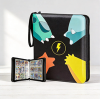 2027 Impression personnalisée, classeur de présentation en PU pour 400 cartes, 4 pochettes, 9 compartiments, pour jeu de cartes à collectionner Pokémon