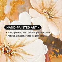 Peinture sur toile décorative personnalisée en gros, grande taille, style classique, peinture à l'huile encadrée, décoration murale florale pour chambre