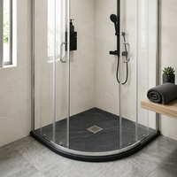 Receveur de douche d'angle en résine, vente en gros usine, pré-levé et antidérapant, pour l'Amérique du Nord, certifié CUPC