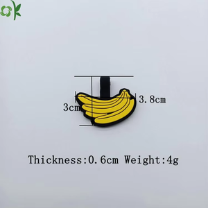 OKSILICONE personalizzato a forma di Banana in Silicone Pet Tag con portachiavi accessori <span class=keywords><strong>per</strong></span> animali domestici <span class=keywords><strong>per</strong></span> doppia faccia stampato cane gatto nome ID - Product Image 2