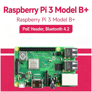 HT Raspberry Pi 3B+ คอมพิวเตอร์บอร์ดเดี่ยว มีสินค้าในสต็อก POE จ่ายไฟผ่านอีเธอร์เน็ต บลูทูธ 4.2 ไวไฟ - Product Image 1