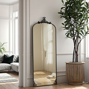 Grande porta ad arco gotico fatto a mano di lusso moderno metallo incorniciato <span class=keywords><strong>specchio</strong></span> di vetro per il bagno soggiorno retrò <span class=keywords><strong>Vintage</strong></span> stile rustico - Product Image 3