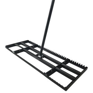 Râteau de nivellement de pelouse VERTAK 2 en 1 à double usage avec côté dentelé, détachable et taille de tête réglable, râteau de nivellement de jardin - Product Image 4