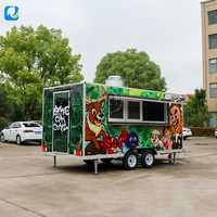 Remorque alimentaire mobile pour glaces molles avec fenêtre de service spéciale, cuisine de concession mobile pour centre commercial, boutique de desserts glacés éphémère