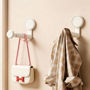 Wall Mounted Telescopic Hanger Single Bar Round Shape Clothes Organizer Drying Rack Fixed Design Household Storage Solution - Product Image 1