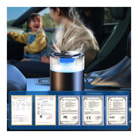 Humidificateur en aérosol métallique moderne intelligent longue durée avec vue sur le nuage désodorisant pour voiture parfum d'air pour voitures et hôtels