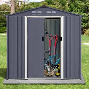 Deposito esterno capannone <span class=keywords><strong>in</strong></span> metallo casetta da giardino casa strumenti balcone ripostiglio attrezzi con ventilazione - Product Image 3