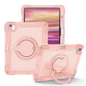 เคสแท็บเล็ต B2B Factory สีโรสโกลด์ รุ่น Rugged Armor พร้อมขาตั้งหมุนได้ 360 องศา ป้องกันแรงกระแทก สำหรับ <span class=keywords><strong>iPad</strong></span> <span class=keywords><strong>Air</strong></span> ขนาด 13 นิ้ว - Product Image 1