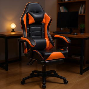 เก้าอี้เกมมิ่ง DB หนัง PU หมุนได้ 360 องศา ดีไซน์ตามหลักสรีรศาสตร์ สำหรับใช้ในบ้านและสำนักงาน - Product Image 2