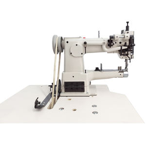 Machine à coudre industrielle à point noué WD 335A avec petit <span class=keywords><strong>crochet</strong></span>, pied entraîneur robuste et lit cylindrique, avec table - Product Image 2