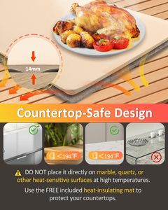 Plaque chauffante portable carrée en silicone souple, réglable en température, pliable, isolante, en silicone, pour la maison - Product Image 4