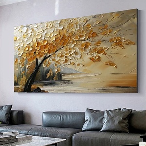 Peinture à l'huile abstraite texturée 3D encadrée, art sur toile fait main pour la décoration d'appartements et d'hôtels de style scandinave - Product Image 4