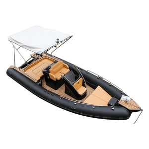 Bote Inflable RIB760 <span class=keywords><strong>de</strong></span> 25 pies con Casco <span class=keywords><strong>de</strong></span> Fibra <span class=keywords><strong>de</strong></span> Vidrio <span class=keywords><strong>de</strong></span> Lujo, Consola Central <span class=keywords><strong>de</strong></span> Alta Velocidad, Tubos <span class=keywords><strong>de</strong></span> Hypalon/PVC, Certificado CE, <span class=keywords><strong>para</strong></span> 12 Personas - Product Image 1