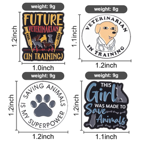 Pin de esmalte de <span class=keywords><strong>veterinario</strong></span> lindo, divertido broche con cita de humor <span class=keywords><strong>para</strong></span> amantes de los animales, insignia de solapa, <span class=keywords><strong>regalo</strong></span> de joyería de moda - Product Image 6