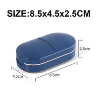 Distributeur de pilules demi-dose, boîte de rangement portable pour médicaments, organisateur hebdomadaire de pilules de voyage
