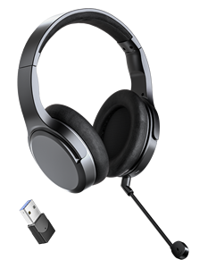 Audífonos Inalámbricos 2.4G <span class=keywords><strong>con</strong></span> Dongle USB, Auriculares <span class=keywords><strong>con</strong></span> Cancelación de Ruido y Micrófono Desmontable <span class=keywords><strong>para</strong></span> <span class=keywords><strong>PC</strong></span>, Oficina y Uso en Línea - Product Image 5