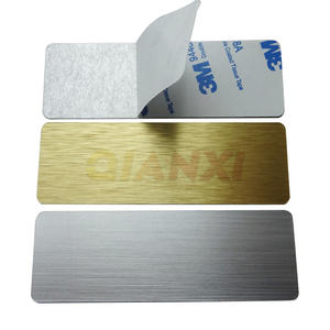 Plaque signalétique vierge en aluminium, acier inoxydable, laiton, avec trous adhésifs pour gravure, étiquettes métalliques - Product Image 3