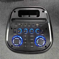 Enceinte portable d'extérieur en gros 40W double 8 pouces avec LED RGB, karaoké, micro sans fil, TWS, FM, rechargeable