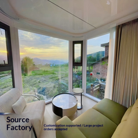 Maison miniature de luxe en conteneur, 11,5 m, maison capsule préfabriquée avec balcon, cuisine et salle de bain