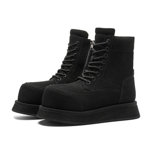 Botas de moda para hombre 2025, nuevo estilo, zapatos de hombre de cuero con revestimiento de gamuza, botas altas resistentes de algodón - Product Image 5