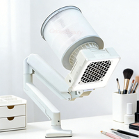 Aspirateur portable pour nail art avec ventilateur extracteur et lumière, purificateur d'air de bureau, collecteur de poussière pour salons de manucure et nail art