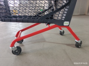 Carrito de Compras de Plástico de Alta Capacidad, 180 Litros, con Asiento para Niños, Color Rojo y Negro, para Supermercado - Product Image 4
