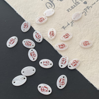 Kancing Resin Oval Bentuk Bintang Lima Titik dengan Ukuran yang Dapat Disesuaikan dan Label Kustom untuk Pakaian dan Tas