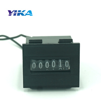 Compteur électromagnétique 6 chiffres YIKA LY-06 (Plastique ABS Noir) Certifié CE RoHS avec Cache de Données 10 Ans pour Copieurs et Consoles de Jeux