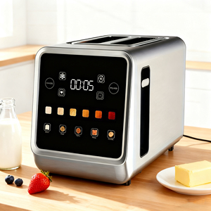 محمصة خبز بشريحتين ذات فتحة عريضة للغاية مع تحكم بشاشة لمس، 900 واط، إعادة تسخين سريعة وإذابة التجمد، للشرائح السميكة وخبز البيغل - Product Image 2