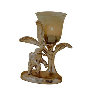 Modern Interior Decoration <b>table</b> Display Metal <b>Elephant</b> Tree Glass Candle Holder Event Supplies Customizable Designs - Product Image 1