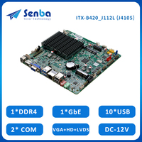 Carte mère embarquée Mini ITX Celeron J4105 DDR4 Max 8 Go SATA3.0 MSATA M.2 LPT PS2 SIM sans ventilateur pour usage industriel
