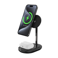 Soporte multifuncional para teléfono móvil, escritorio, carga inalámbrica, soporte magnético para teléfono, cargador tipo C para iPhones 16 pro Max