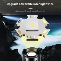 Nouvelle lampe torche en aluminium rechargeable, portable, d'urgence, mini, multifonction, avec lumière latérale puissante, lampe de patrouille, vente en gros