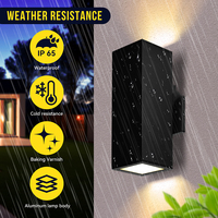 Lámpara de Pared Exterior Cuadrada LED, Impermeable, con Certificación ETL y CE, Iluminación Exterior Superior e Inferior, para Porche