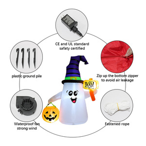 Alta 12FT gigante fantasma di Halloween decorazione gonfiabile per feste spaventose gonfiano il panno da esterno del giardino - Product Image 3