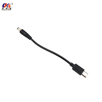 Chinesischer Hersteller DC 5,5*2,5mm Stecker auf USB Typ C Stromadapterkabel 15CM 22AWG LED-Streifen Stromverlängerungskabel