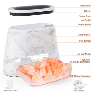 150ml mát sương siêu âm hương thơm khuếch tán điện nhà tinh dầu ngọn lửa khuếch tán với đèn Muối Himalaya để sử dụng nhà - Product Image 4