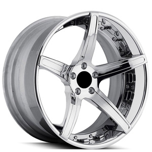 SY-02076 Rines de Aleación Forjada Personalizados de 2 Piezas, 20 22 <span class=keywords><strong>24</strong></span> Pulgadas, 20x8 22x8 24x10 <span class=keywords><strong>72</strong></span> 100 150 204, Plateados Cromados - Product Image 1