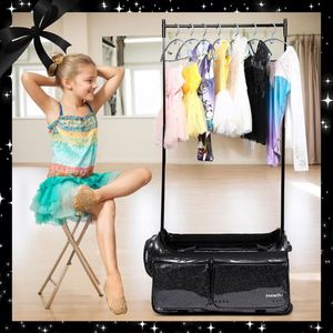 Sac de danse BSCI avec roulettes, sac de costume de danse avec porte-cosmétiques et porte-vêtements suspendus, gratuit - Product Image 6