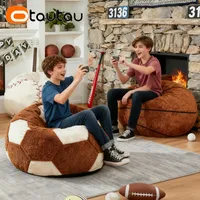 Housse de pouf moderne OTAUTAU pour football, rugby, baseball, basketball DD227 – Housse amovible sans rembourrage pour pouf de Noël inclinable
