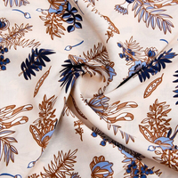 Tela de Rayón Viscosa Estampada, Rollo de Tela 100% Rayón, Popelina Lisa para Camisas, Vestidos y Prendas de Verano