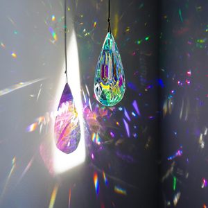 120mm Crystal Prism Suncatcher Window Hanging Sun Catchers AB Colored Crystals Faceted Prism <strong>Rainbow</strong> <strong>Maker</strong> Pendant - Product Image 3