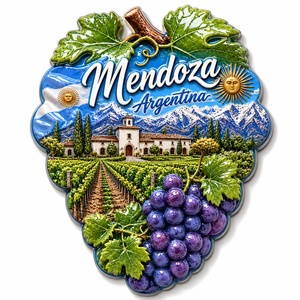 Imán de Resina Premium para Refrigerador con Diseño de Vino de Mendoza, Argentina, para Decoración del Hogar y la Cocina - Product Image 3