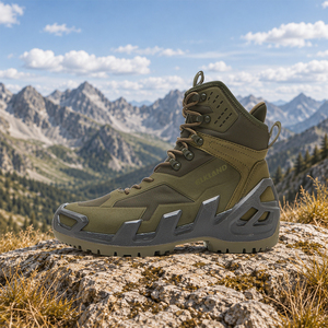Botas Tácticas para Hombre, Nuevas, Cómodas, Antideslizantes, de Nubuck Artificial, de Corte Alto, Ligeras, Duraderas, para Senderismo y Campamento - Product Image 6