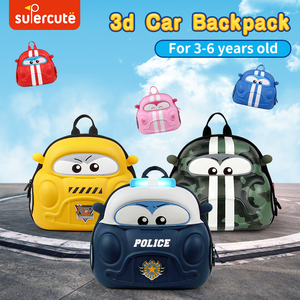 Supercute 3D Eva Design Car Sac à dos pour enfants Nouveau sac d'école étanche clignotant avec fermeture à glissière - Product Image 1