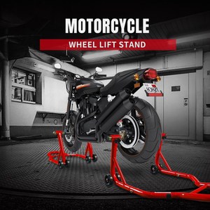 Bán Buôn Asiva Nhiệm Vụ Nặng Nề Thép Xe Máy Lift Đứng Màu Đỏ Phía Trước/Phía Sau Bánh Xe Bền Thuận Tiện Và Di Động Cho Nhà Để Xe - Product Image 6