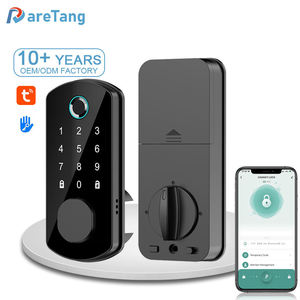 <span class=keywords><strong>Serrure</strong></span> de porte extérieure Tuya APP noire AF07, <span class=keywords><strong>serrure</strong></span> numérique à empreinte digitale et combinaison - Product Image 1
