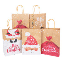 2025 nouvel an fête Natal enfants faveurs papier Kraft sacs-cadeaux flocons de neige joyeux noël bonbons Cookie emballage sac boîtes