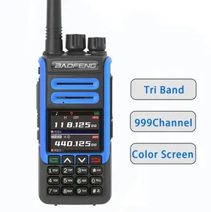 Baofeng BF-1802 999 kênh iPhone 13 Pro Max telefono 5W chuyên nghiệp Walkie Talkie 2 cách phát thanh đài phát thanh 999 cầm tay UHF VHF Đen